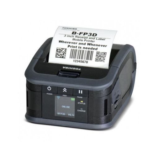 Picture of TOSHIBA B-FP3D-GH30-QM-R เครื่องพิมพ์ลาเบลแบบมือถือ Mobile Label & Receipt Printer (BLUETOOTH)